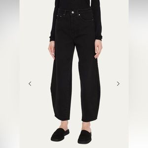 TOTEME Denim Barrel- Legged Cropped Pants- Like New